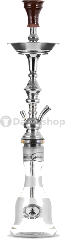 Chicha Khalil Mamoon Dubai Cafe Silver, narguilé complet livré monté