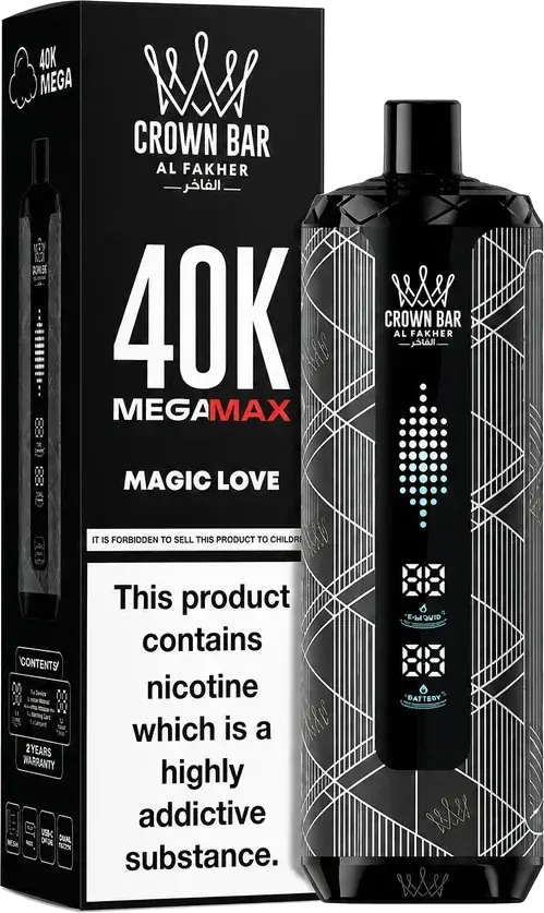 Puff rechargeable Al Fakher Crown Bar 40K Mega Max Magic Love