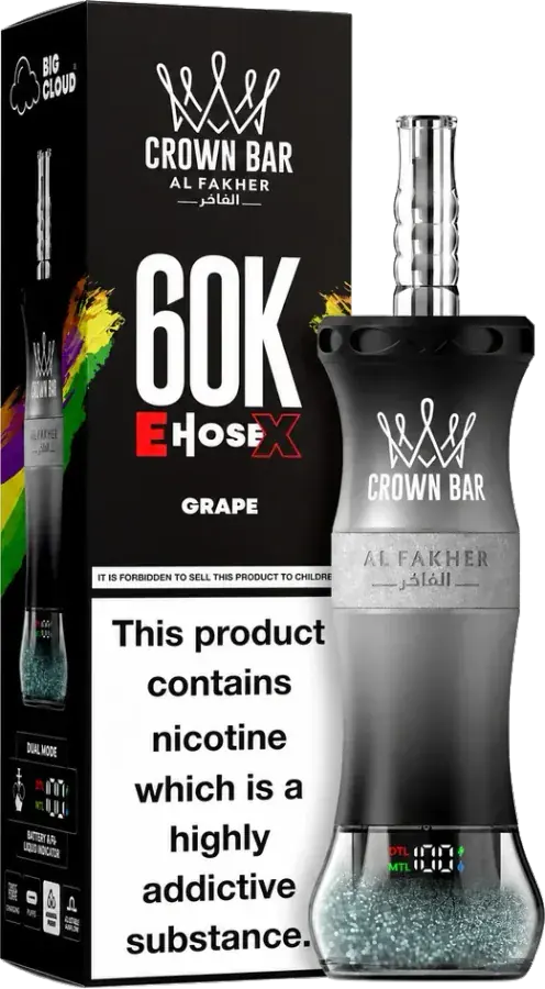 Al Fakher Crown Bar 60K E-Hose X, Grape Grape
