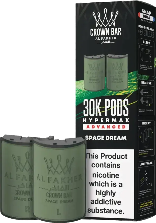 Cartouche de 2 ml Al Fakher Crown Bar 30K Hyper Max Advanced, Space Dream, vue principale